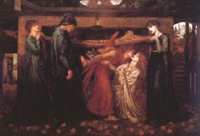 Dante Gabriel Rossetti Dante's Dream at the Time of the Death of Beatrice (mk28) oil painting picture
